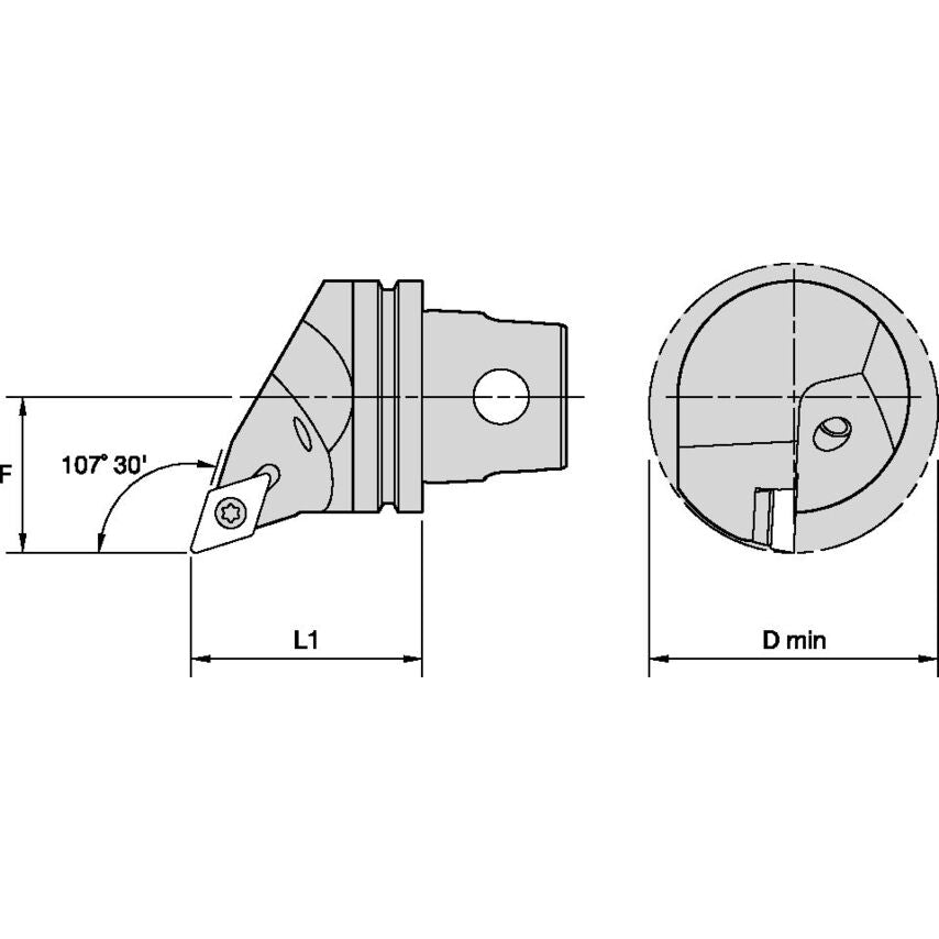 KM32TSSDQCR11 Cutting Unit Screw On Insert SD