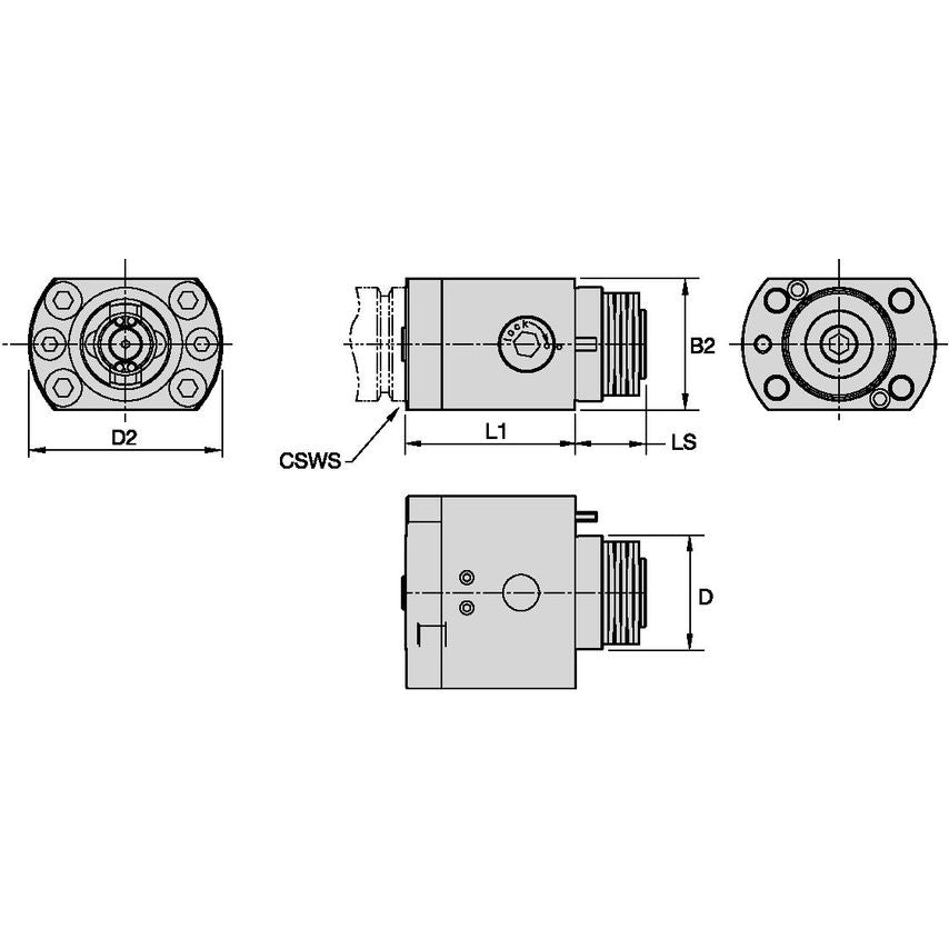KM40CLNTEF KM40 CLNT-EF Flange Mount-Top