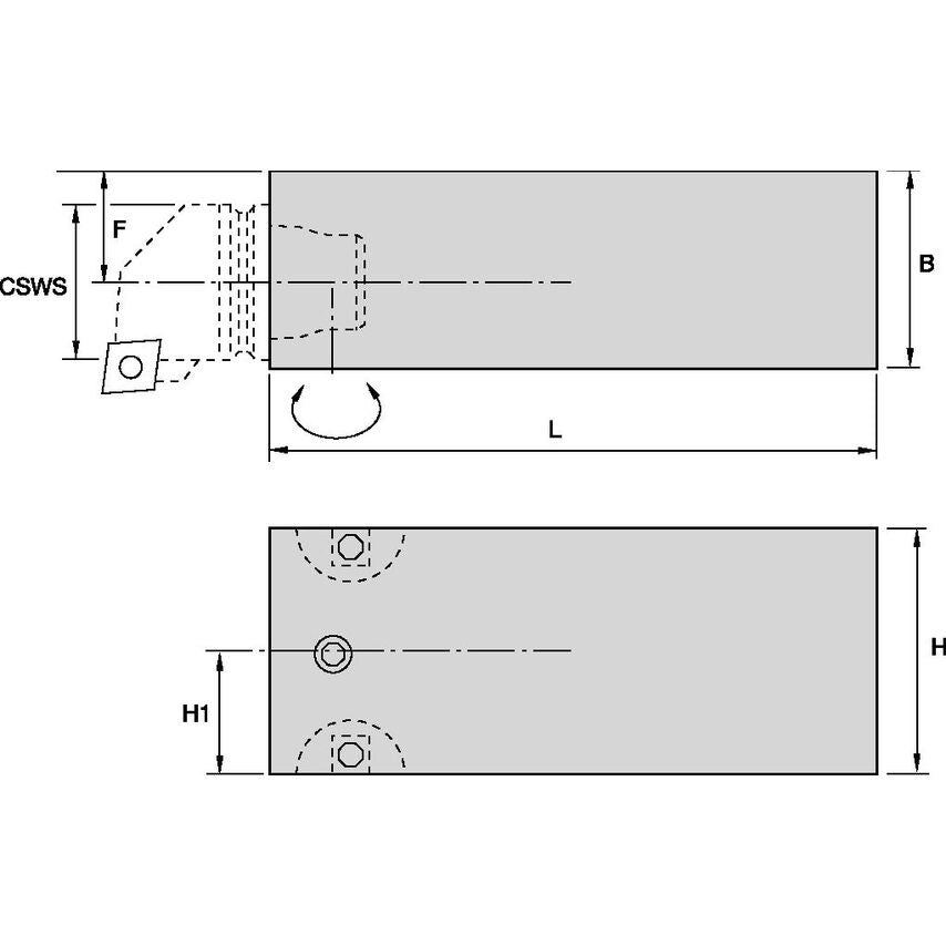 KM40NCM3228 KM40 NCM Square Shank 1-3/4 X