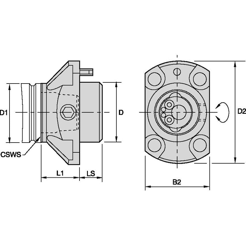 KM40NCMEF KM40 NCM Flange Mount HEIGHT:2