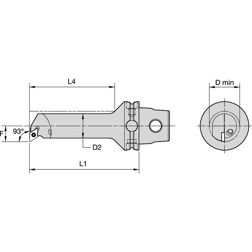 KM40TSS12ESDUPR07 KM40 Steel Bor Bar 93 Screw D