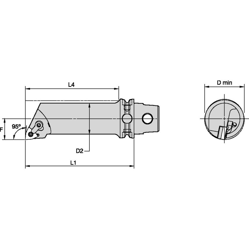 KM40TSS25HMWLNL08 KM40 Steel Bor Bar 95 KENLOC