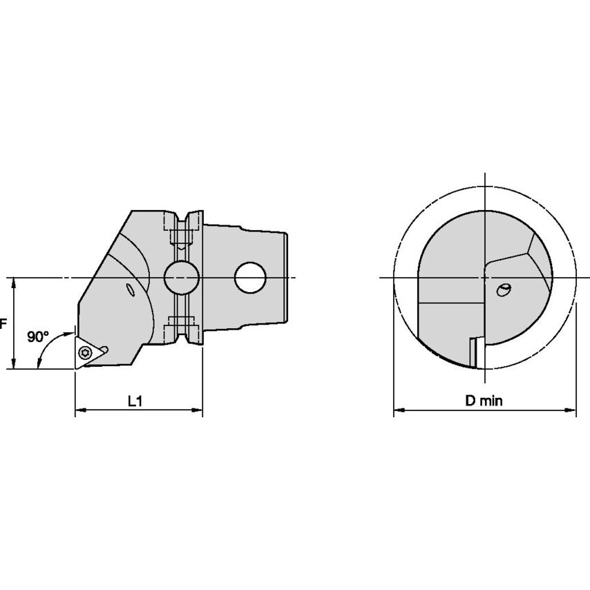 KM40TSSTFCR16 KM40TS Screw 90 RH TC..16