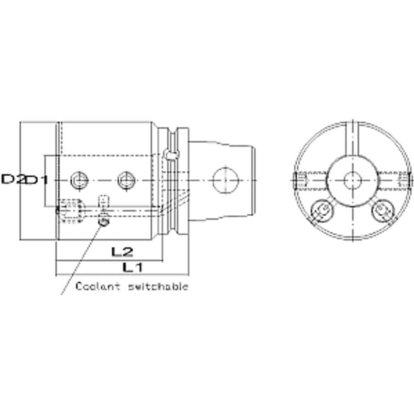 KM40XTSBA125315 KM40 Boring Bar Adapter 1.25 x 3.15"