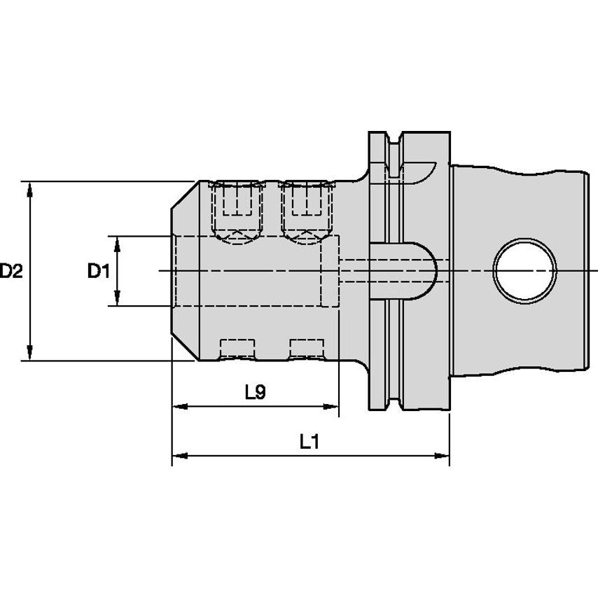 KM4X100EM40120M KM4X100 End Mill Adapter 40X1