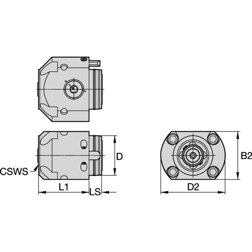 KM4X63CL2NSEF KM4X63 CL2NS Flange Mount Side