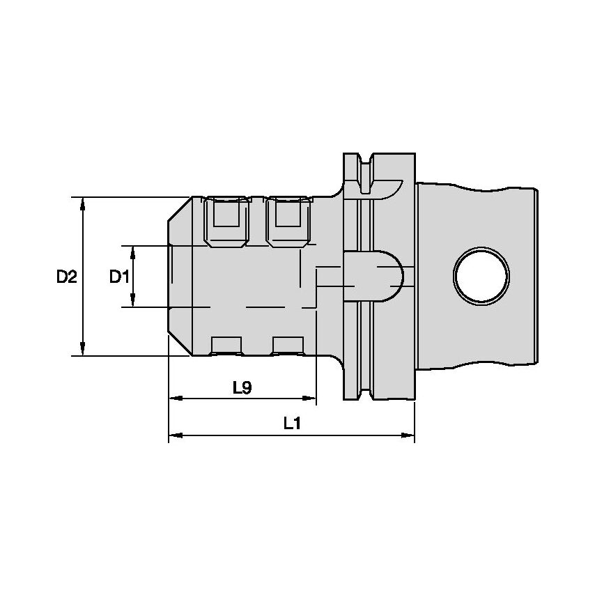 KM4X63EM12080M KM4X63 End Mill Adapter 12X80