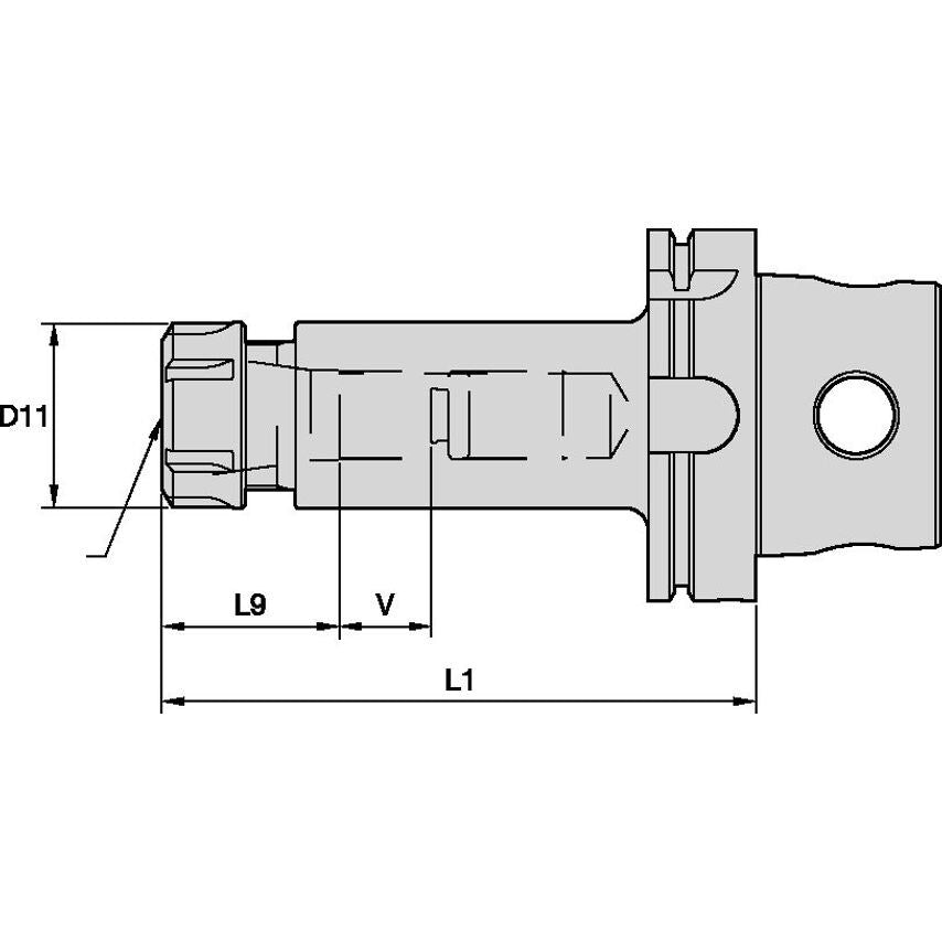 KM4X63ER25100m KM4X63-ER25 Collet Chuck Round