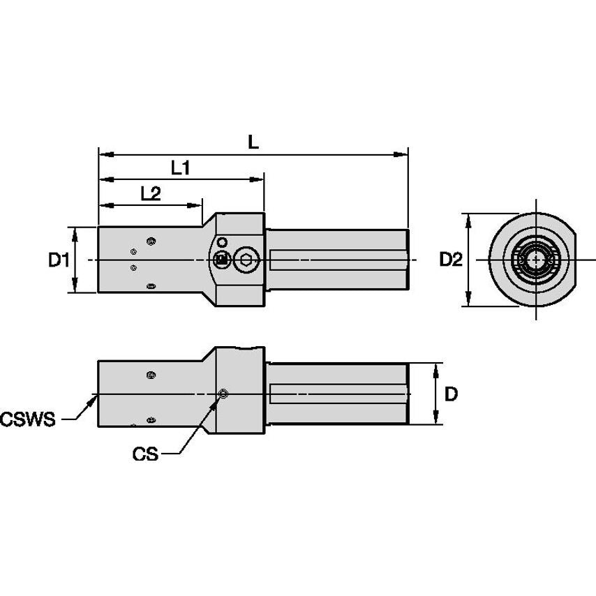 KM50CLNSS40316 KM50 KM-LOC Round Shank 63.5