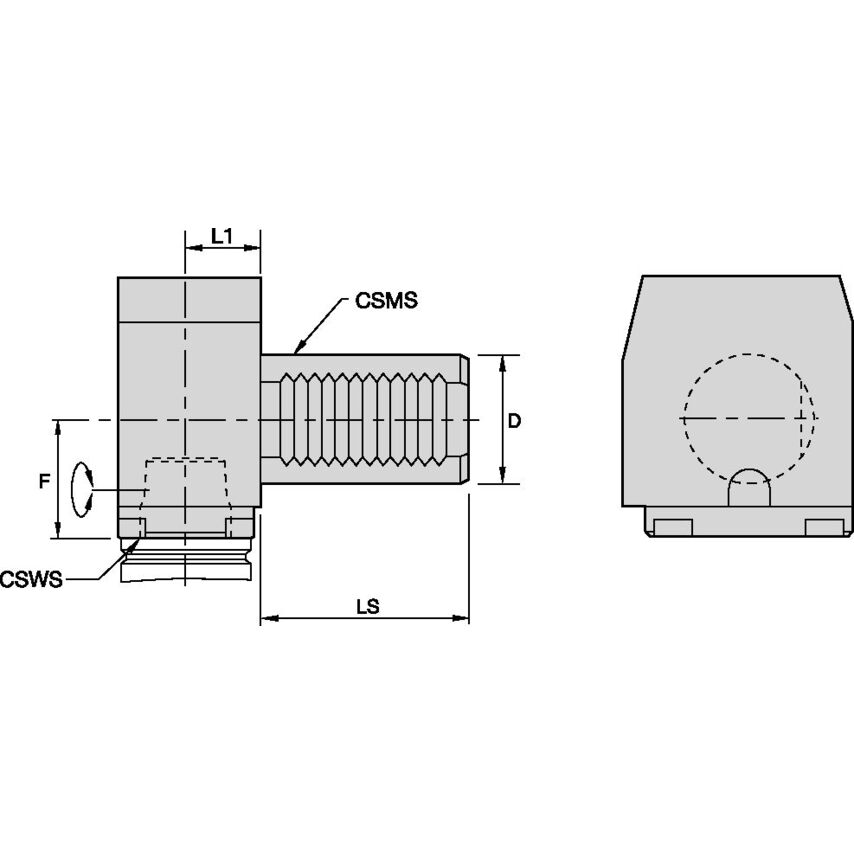 KM50LCMVDI4050 KM50 LCM Vdi Right Angle LH 4