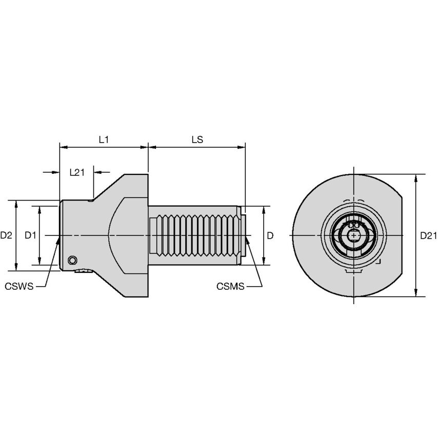 KM50RARVDI4070 KM50 Rapid Axial RH VDI40 X 70