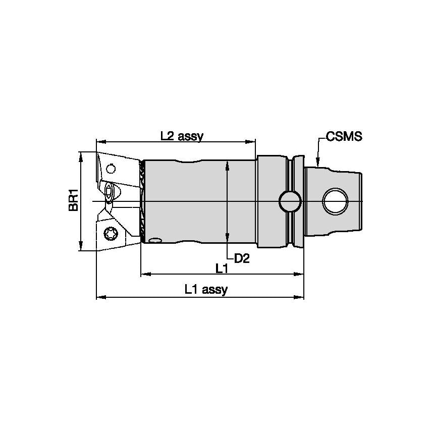 KM50TC053 Twin Cutter KM50 D. 53-66MM