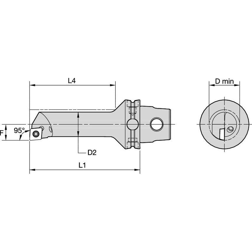 KM50TSS20HSCLPR09 KM50 Steel Bor Bar 95 Screw C