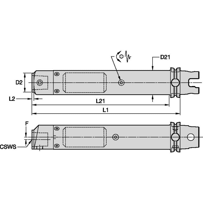 KM63TSD28TTB14KM40 KM63TS Tunable Bar 1-3/4 x 14