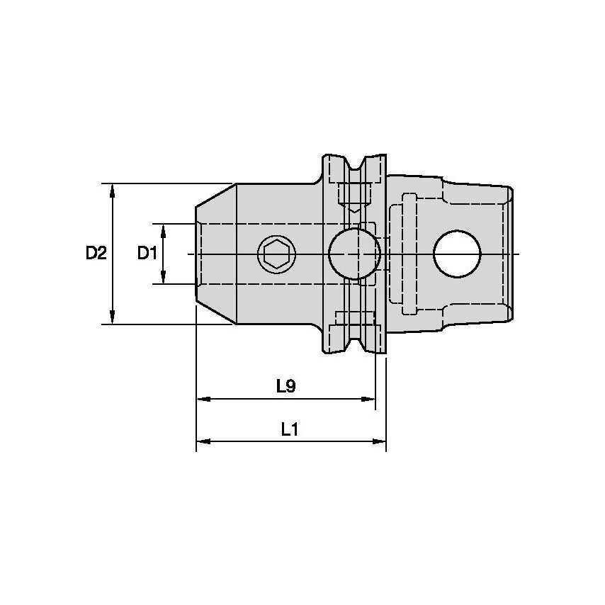 KM63TSEM050216 KM63TS End Mill Adapter 1/2 X