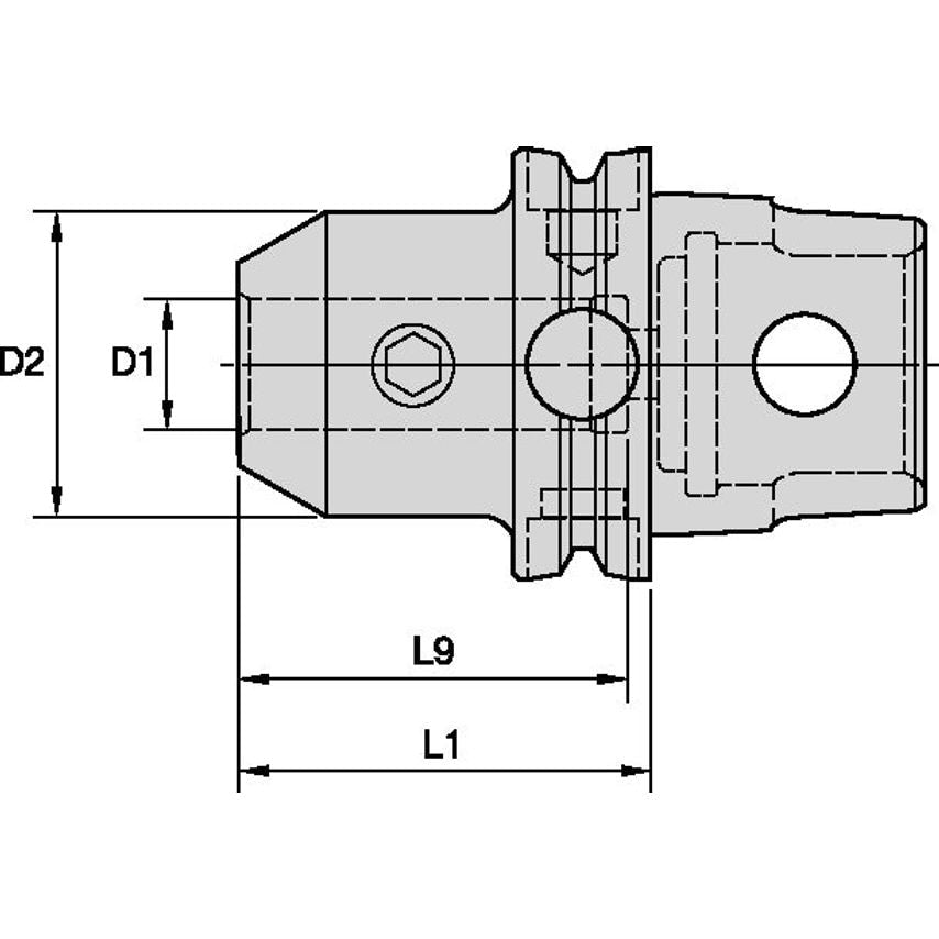 KM63TSEM40095M KM63TS End Mill Adapter 40 x 9