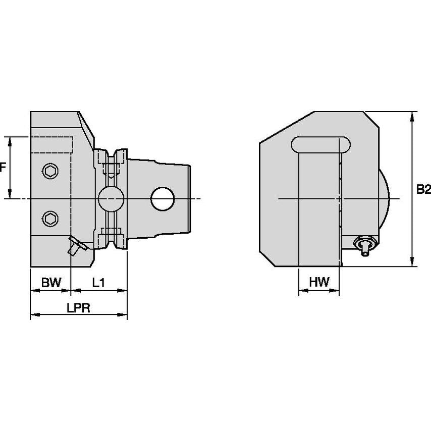 KM63TSETAL2525M KM63TS Radial Sq Adapter LH 25