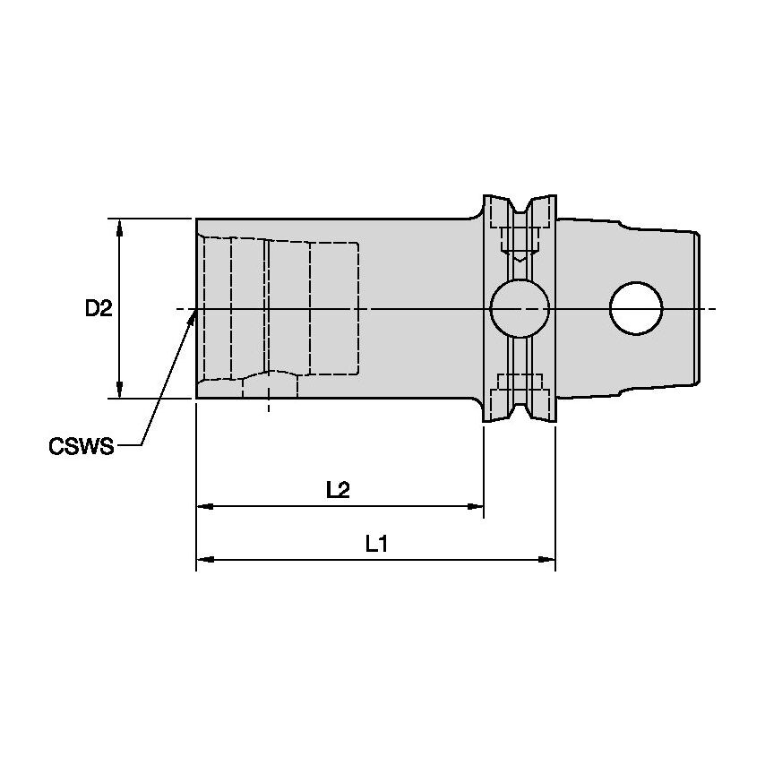 KM63TSS50100M KM63TS To KM50 Adapter 100MM