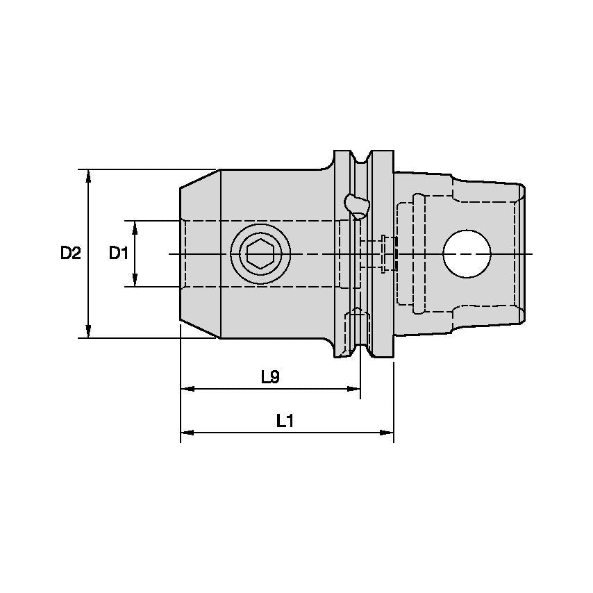KM63XMZEM2580Y KM63XMZ End Mill Adapter 25 X