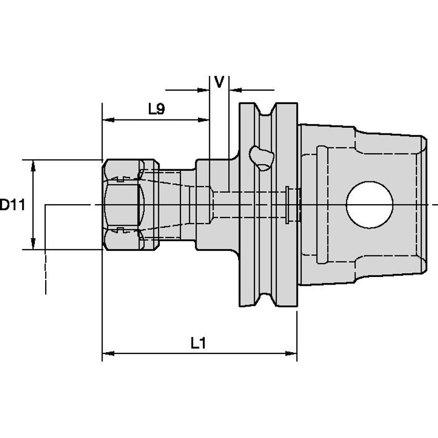 KM63XMZER1660Y KM63XMZ Collet Chuck Hex ER16