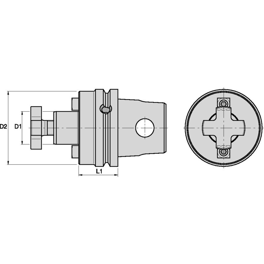KM63XMZSM2228Y KM63XMZ Shell Mill Adapter 22X28MM