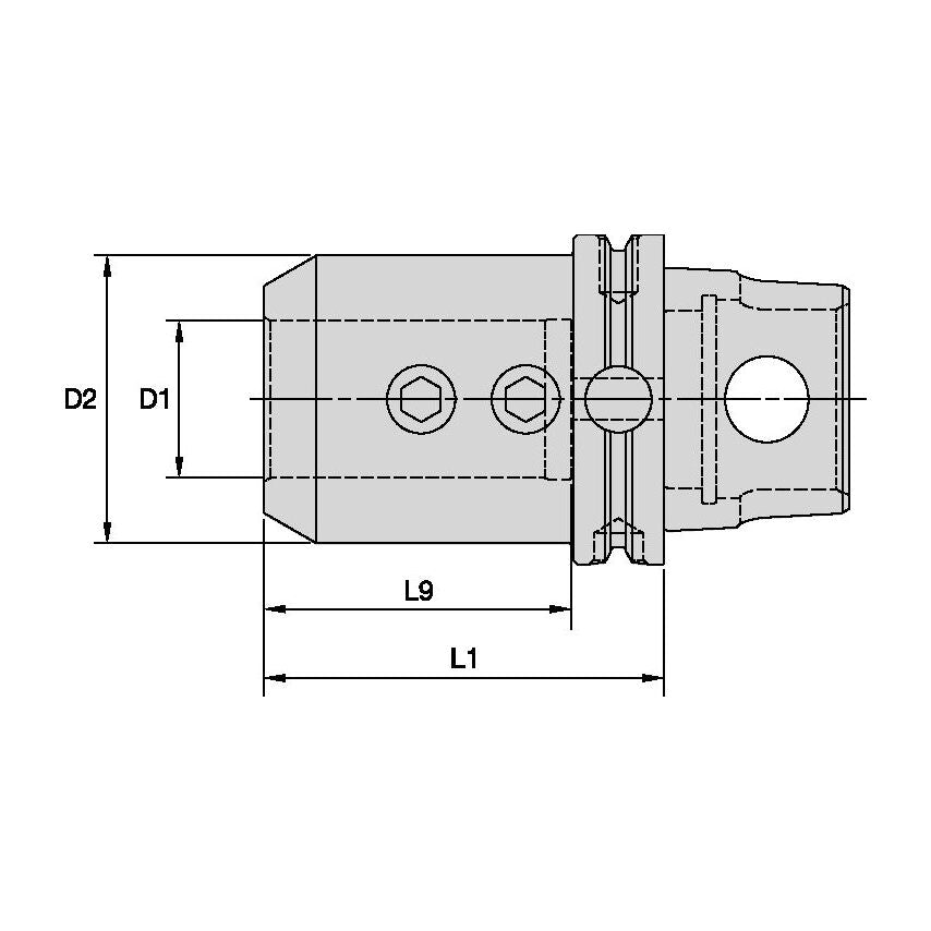 KM80ATCEM125354 KM80ATC End Mill Adapter 1-1/4