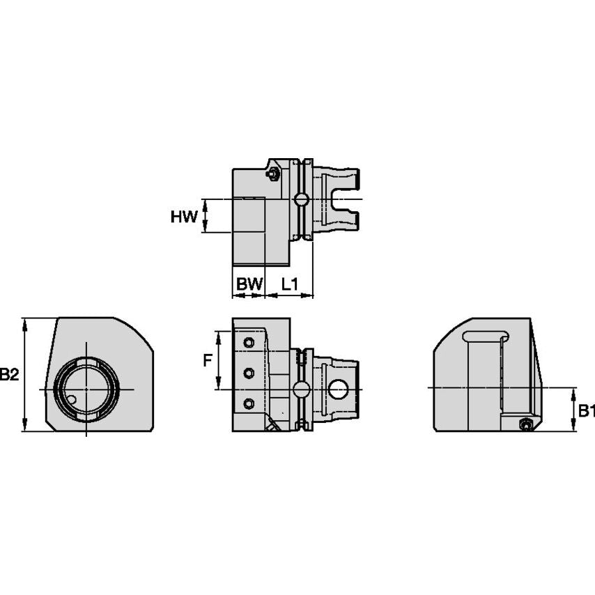 KM80ATCETAL20 KM80ATC Radial Sq Adapter LH 1