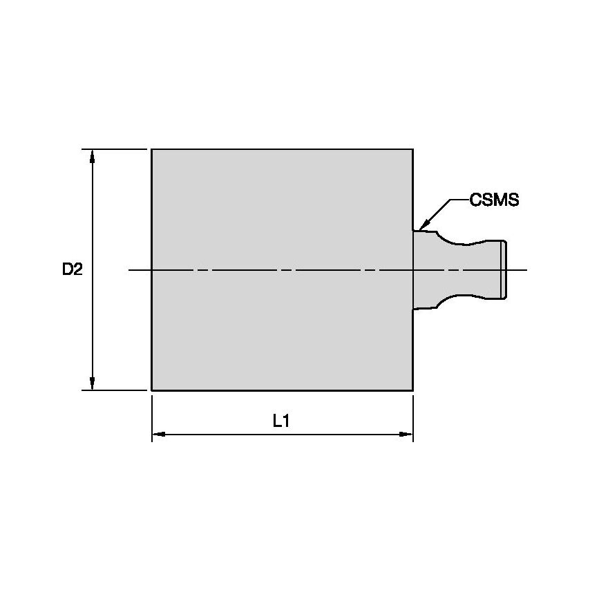 KM80TSBN150160m KM80TS Blank Adapter 150 x 16