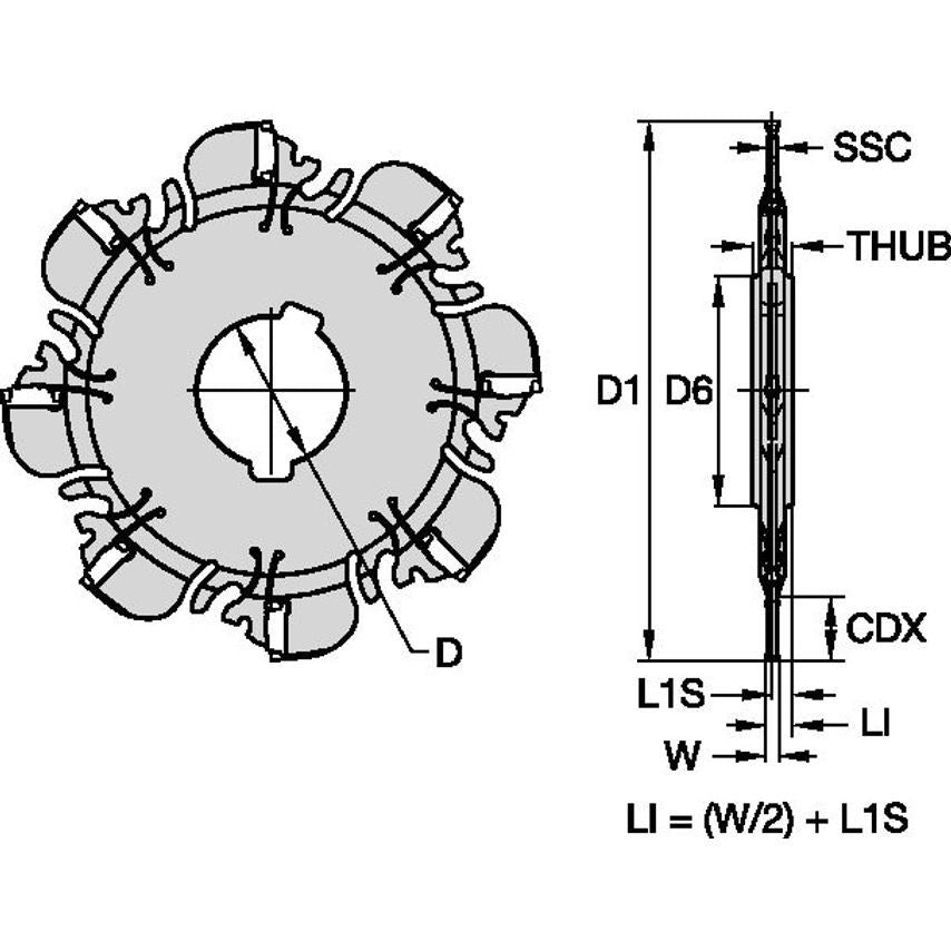 KNSU025N06X12K062 KNS Slotting Cutter Inch 2.5D