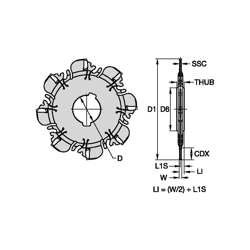 KNSU050N14X12K125 KNS Slotting Cutter Inch 5D 1.