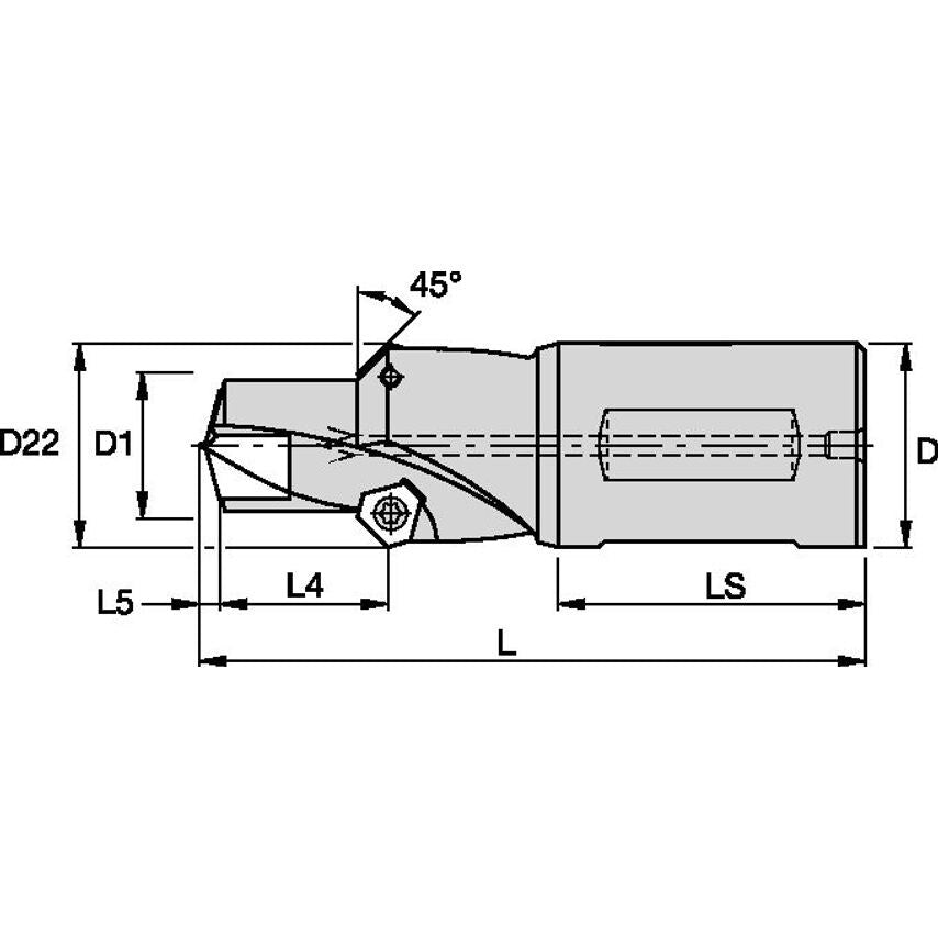 KSEM0625R1SSF075F45 KSEM Chamfering Tool 1XD .625-