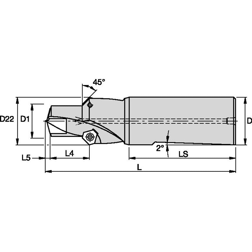 KSEM321R1WD50F45M KSEM Chamfering Tool 1XD 32.01