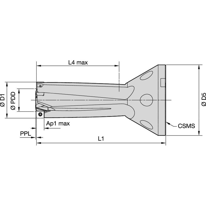 KSEMX6000R150BTF46M KSEM Fbx Drill D=60mm AP=150mm