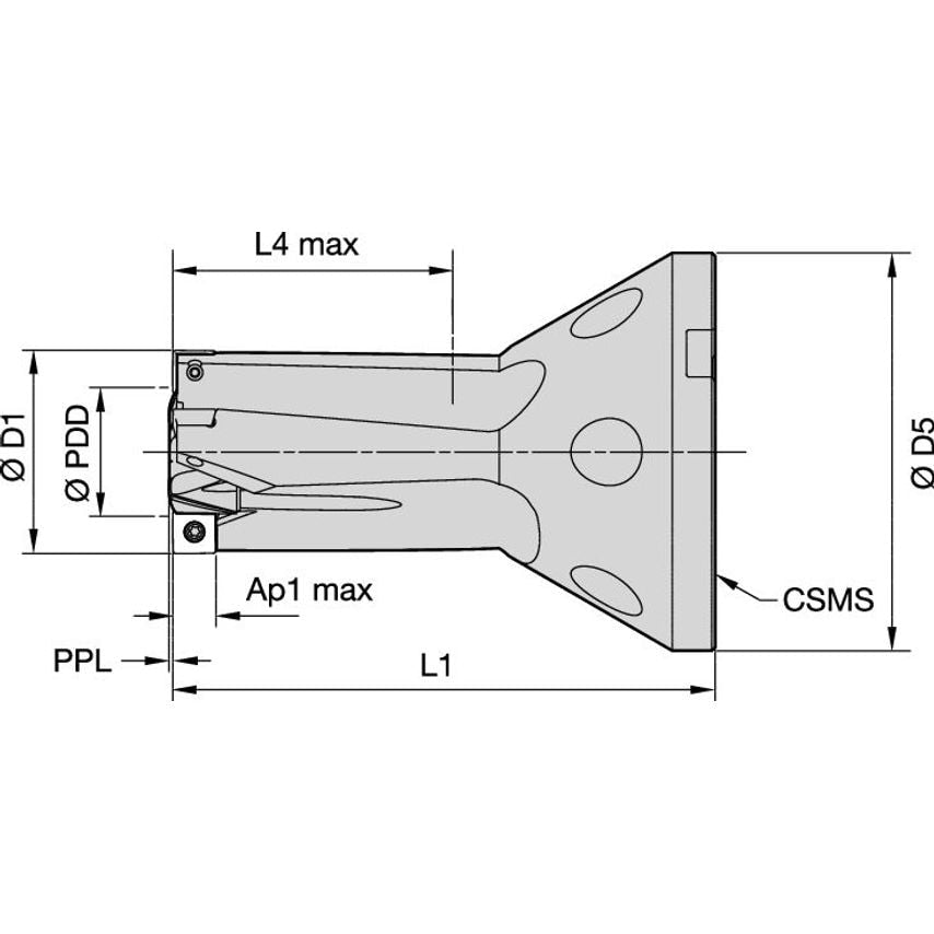 KSEMX9000R095BTF46M KSEM Fbx Drill D=90mm AP=95mm