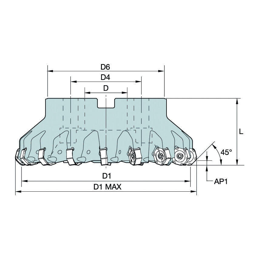 KSHR63A06RS45HN09 SHELL MILL