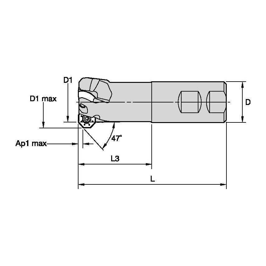 KSOM125OF5345M3 KSOM Mini Weldon End Mill D=1.2