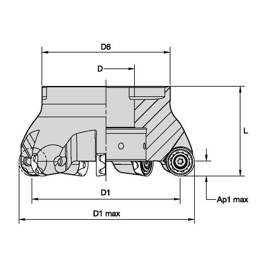 KSRM63A04RC20BB KSRM Shell Mill D63Z4 RC20 Beyo
