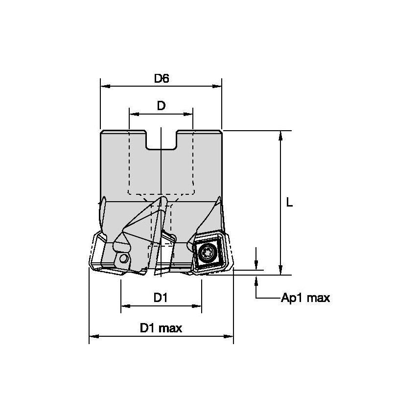 KSSM200SE43BB05S075HF Kssm 45HF Bb Shell Mill D=2" Z