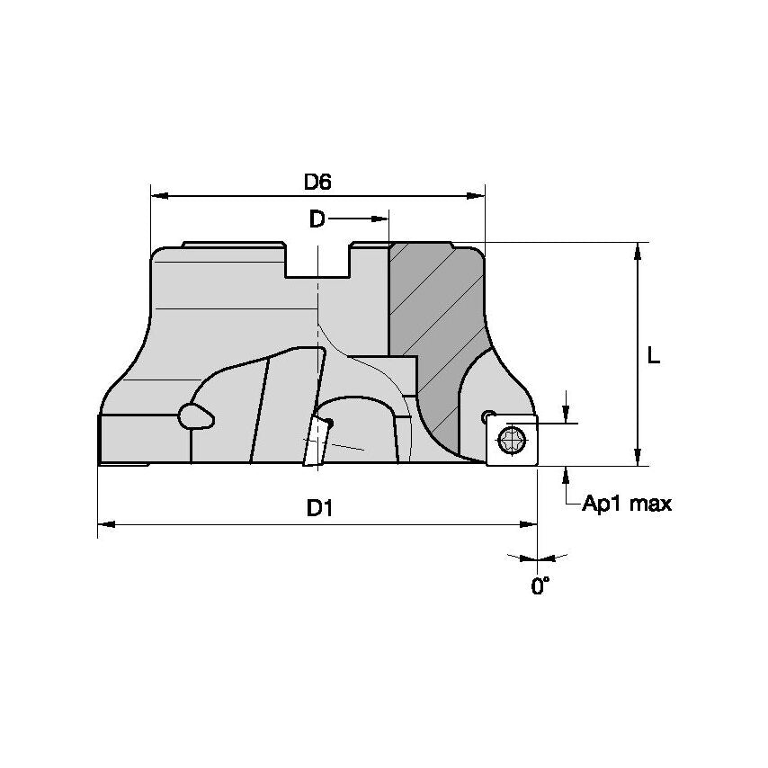 KSSR250SP10T30F4 Machining Center Milling Cutte