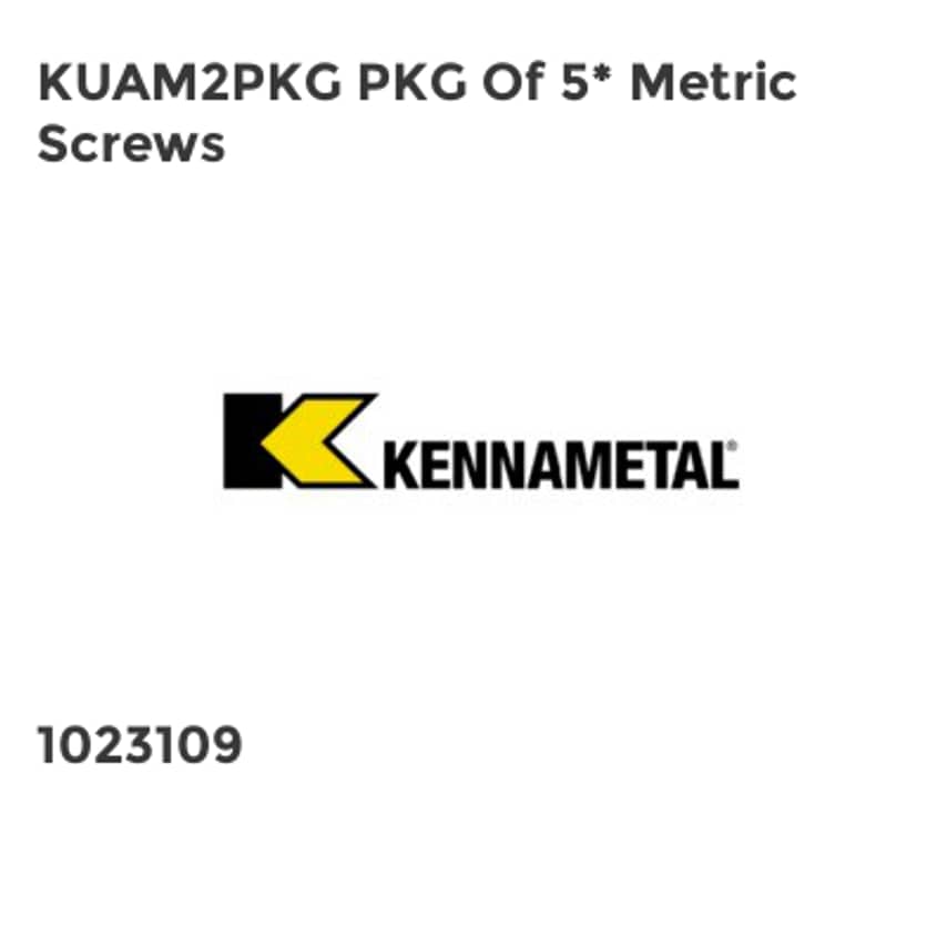 KUAM2PKG PKG Of 5* Metric Screws