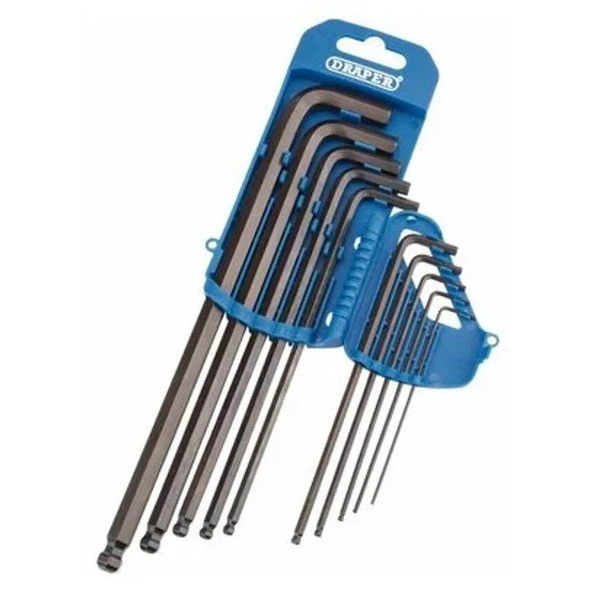 Key Set Hex Ball Ended Imperial 10PCE Steel