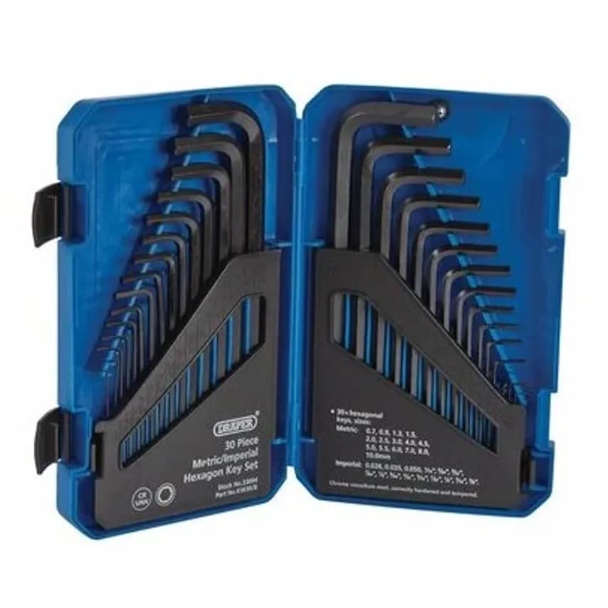 Key Set Metric/imperial Hexagon 30PCE Steel