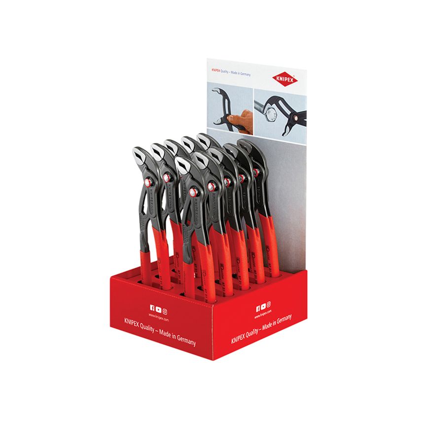Knipex Cobra Quickset Waterpump Pliers Counter Display (10 x KPX8721250) KPX001801V25