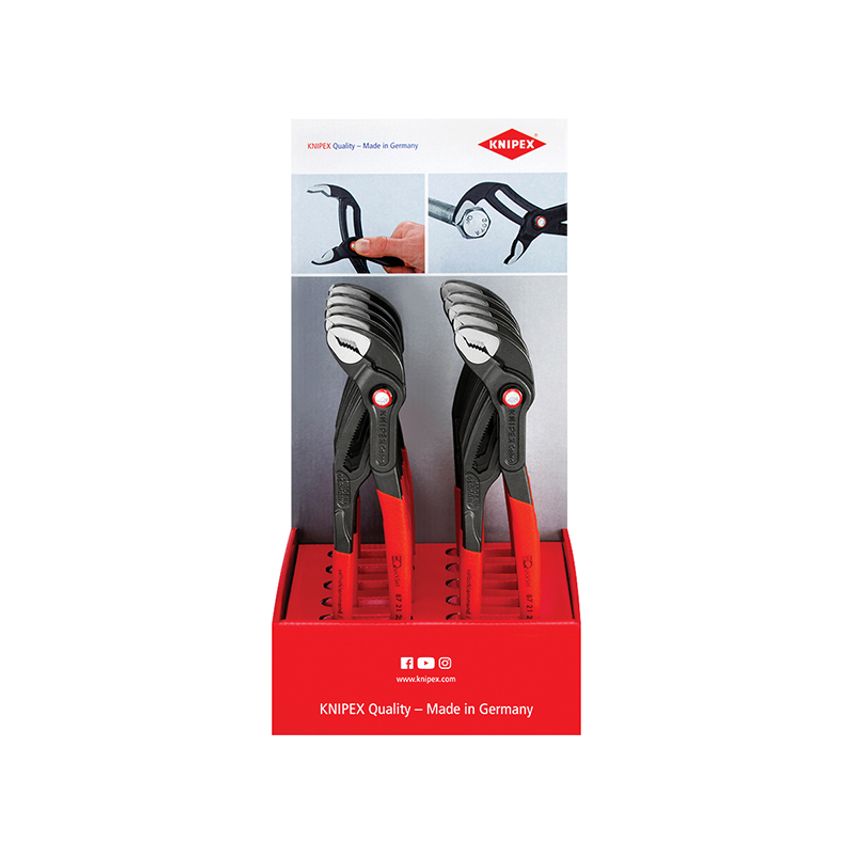 Knipex Cobra Quickset Waterpump Pliers Counter Display (10 x KPX8721250) KPX001801V25