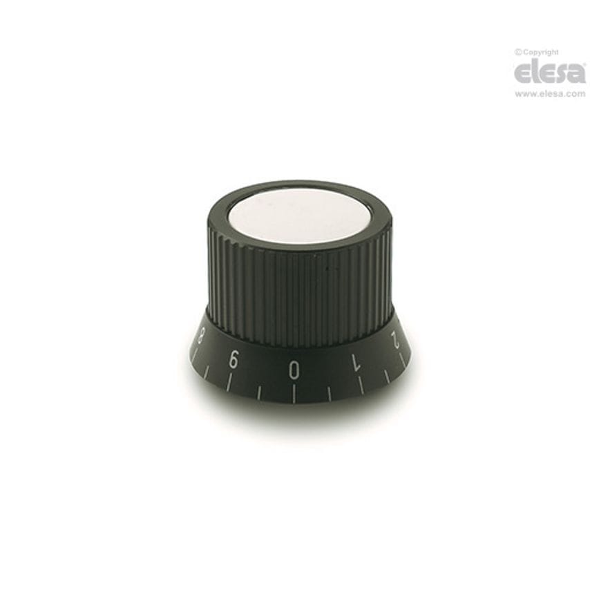 Knurled control knob-GN 726.2-34-B6-S-1