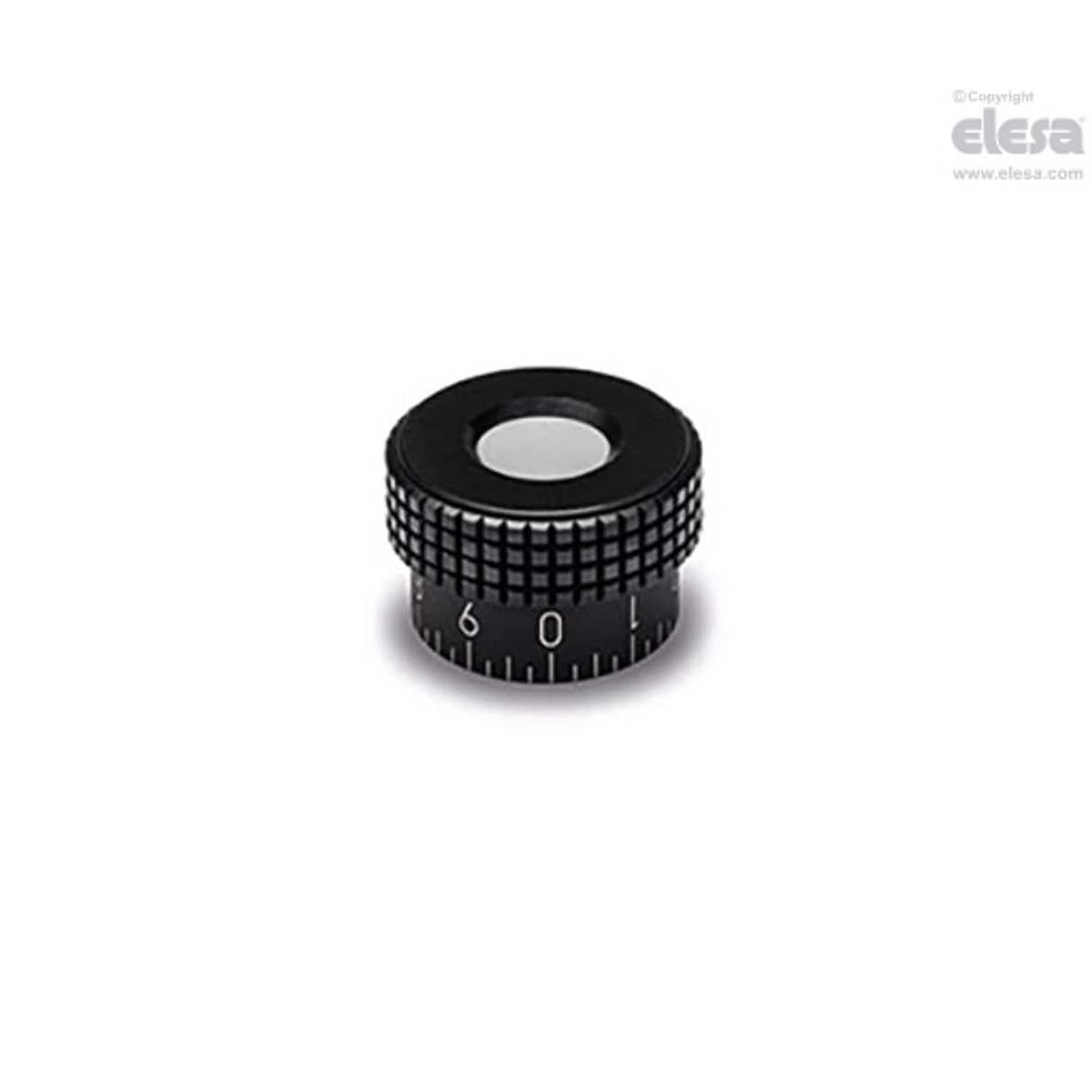 Knurled control knob-MBR.30 B-6+CGS-C9 Black