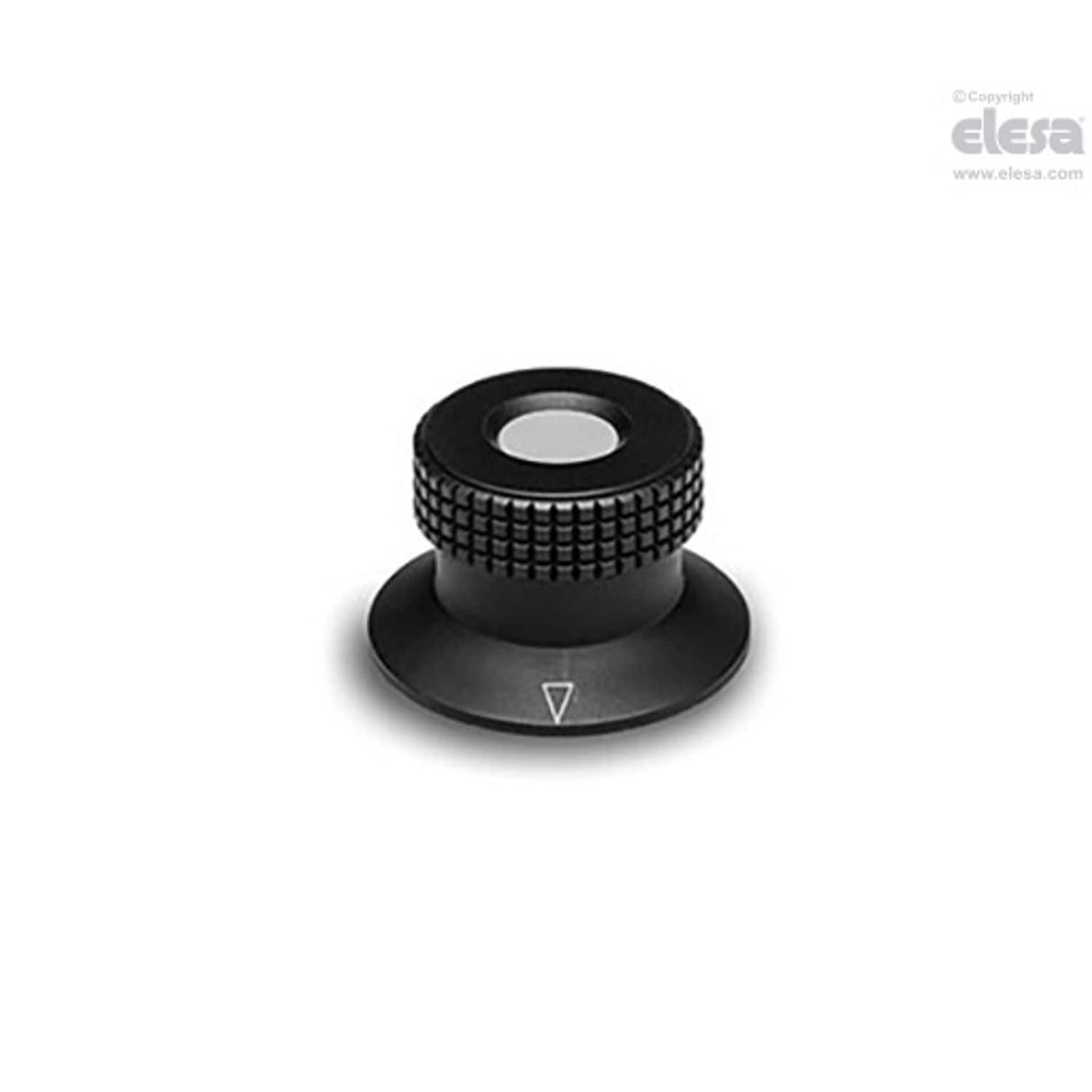Knurled control knob-MBR.30 B-6+FK-C3 Grey