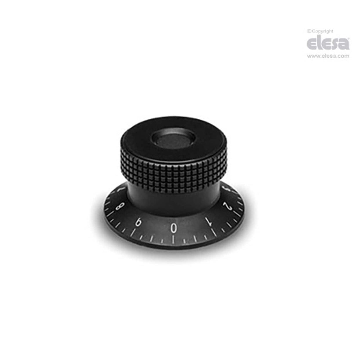 Knurled control knob-MBR.50 B-8+FGS-C6 Red