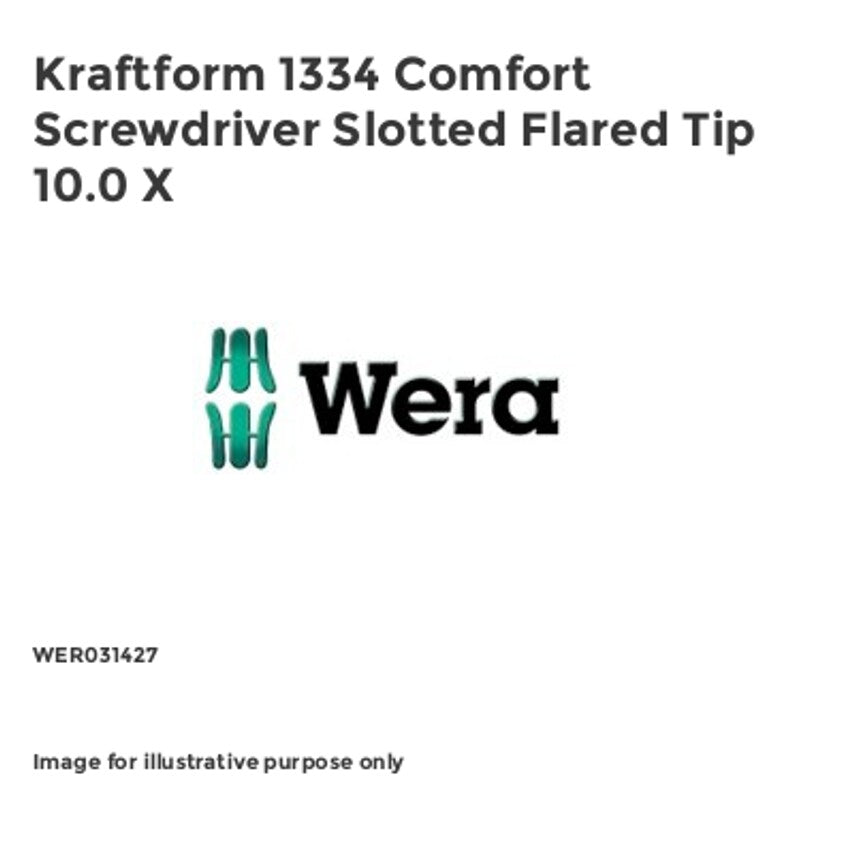 Kraftform 1334 Comfort Screwdriver Slotted Flared Tip 10.0 X