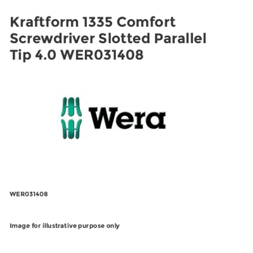 Kraftform 1335 Comfort Screwdriver Slotted Parallel Tip 4.0 WER031408